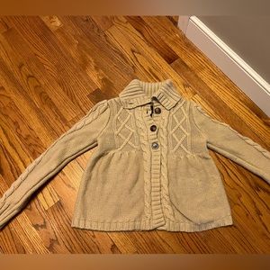 Tan/ beige button up sweater/ cardigan.